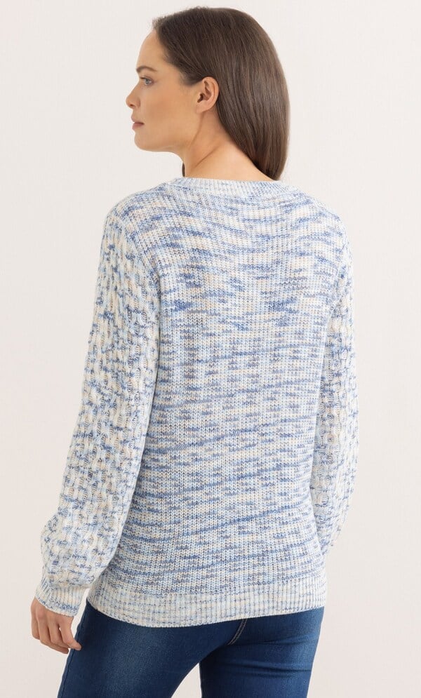 Patterned Long Sleeve Lightweight Jumper