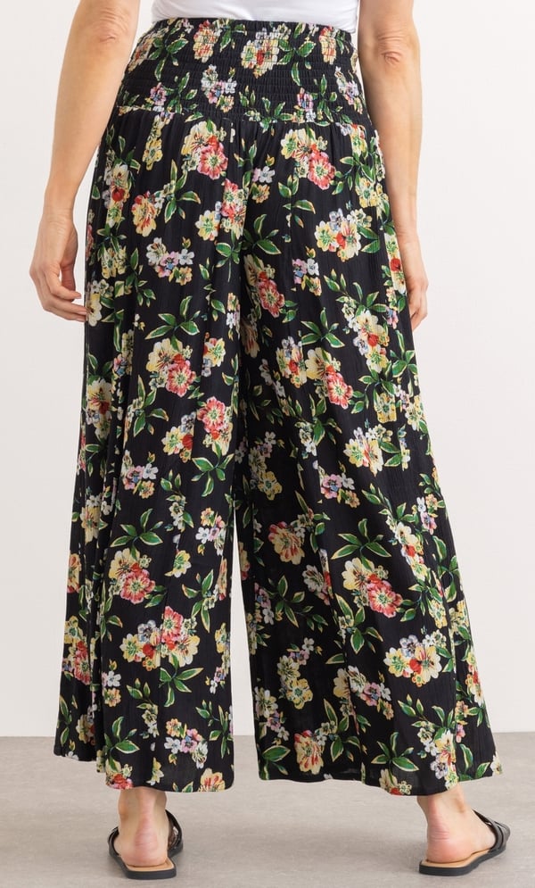 Floral Print Wide Leg Trousers