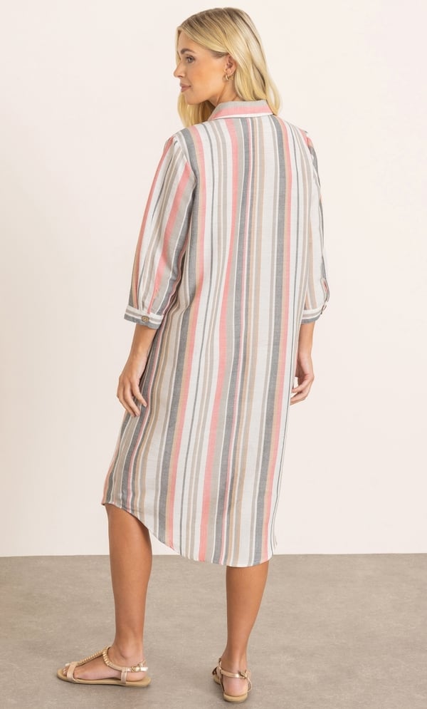 Striped Shirt Dress