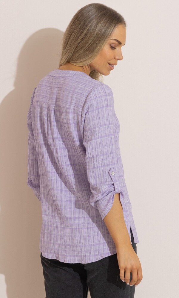 Crinkle Check Top