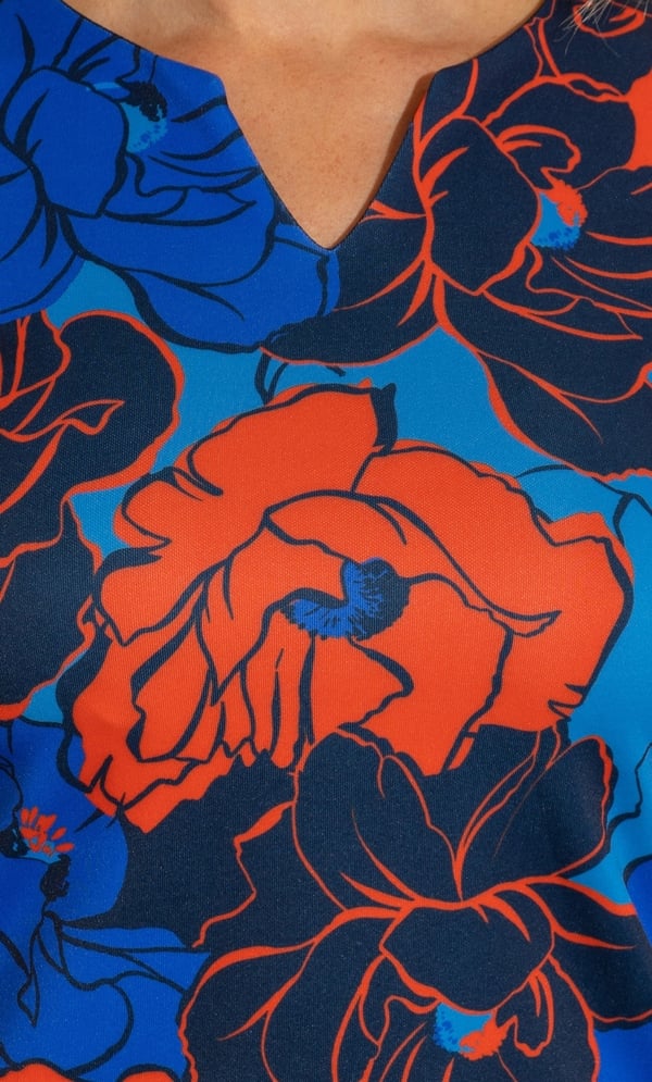 Bold Floral Printed Scuba Dress
