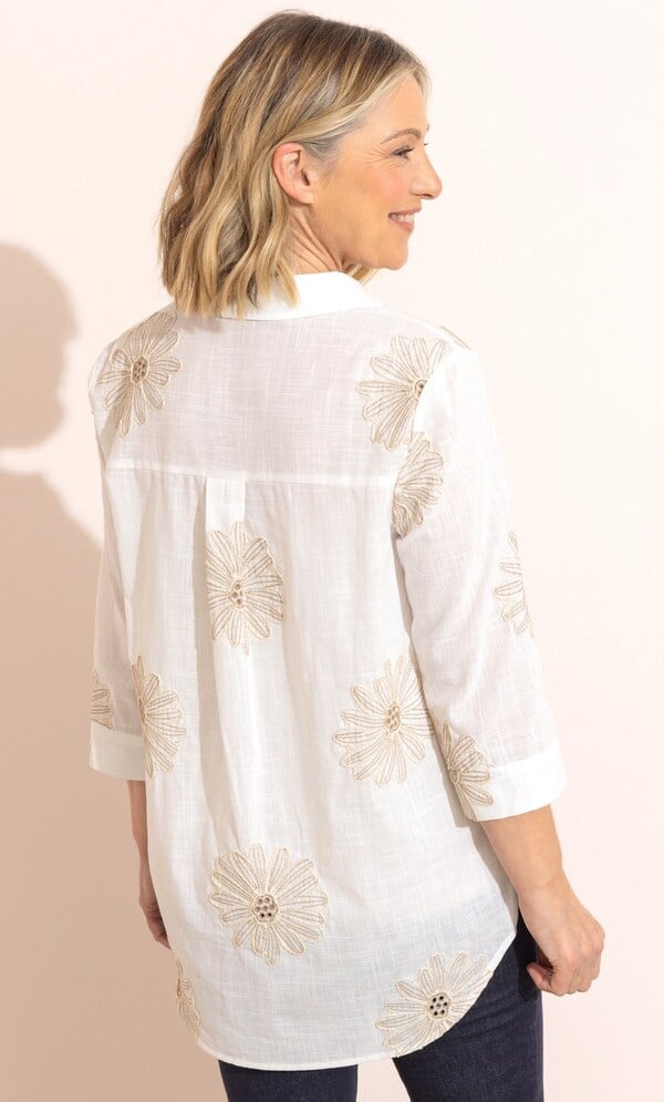 Anna Rose Floral Embroidered Top