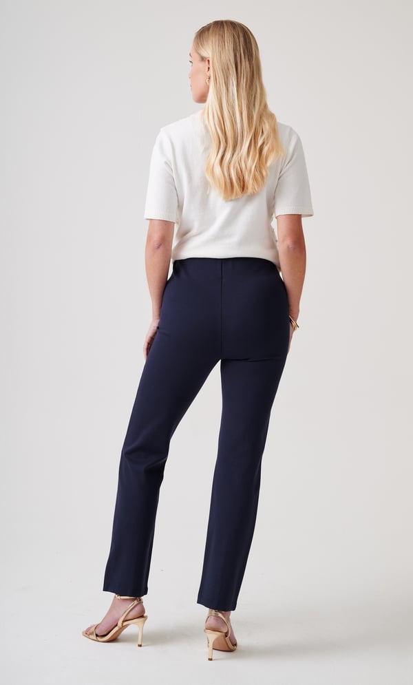 Embellished Straight Leg Pull On Trousers