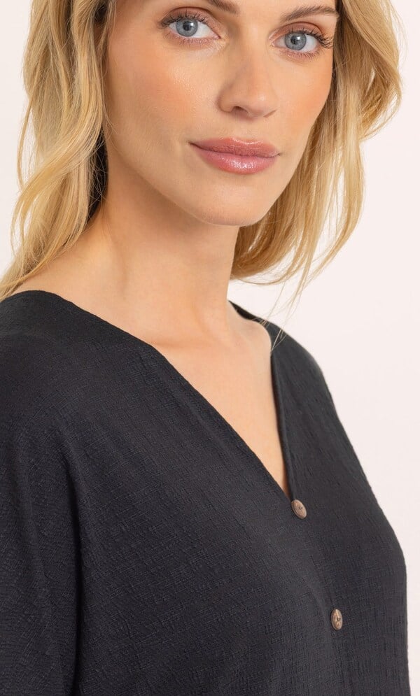 Textured Tie Hem Top