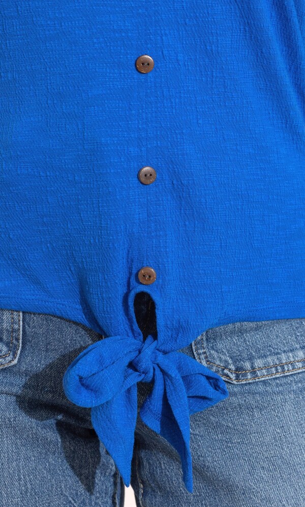 Textured Tie Hem Top
