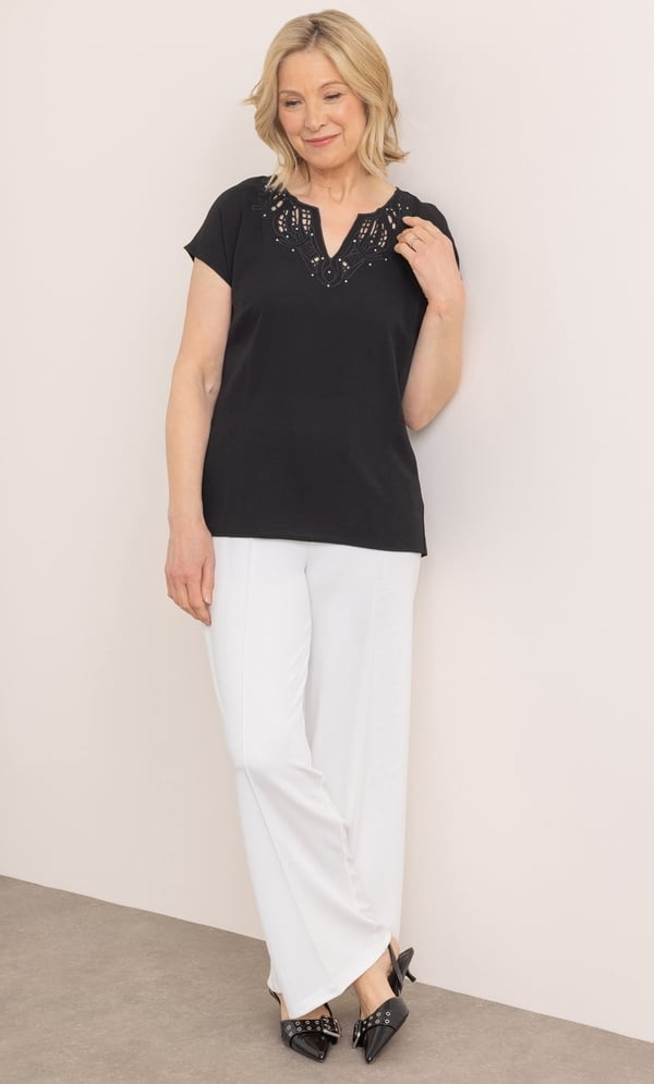 Anna Rose Wide Leg Pull On Trousers