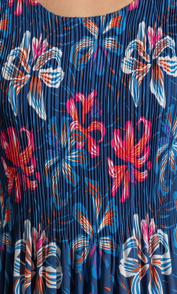 Floral Print Pleated Dress
