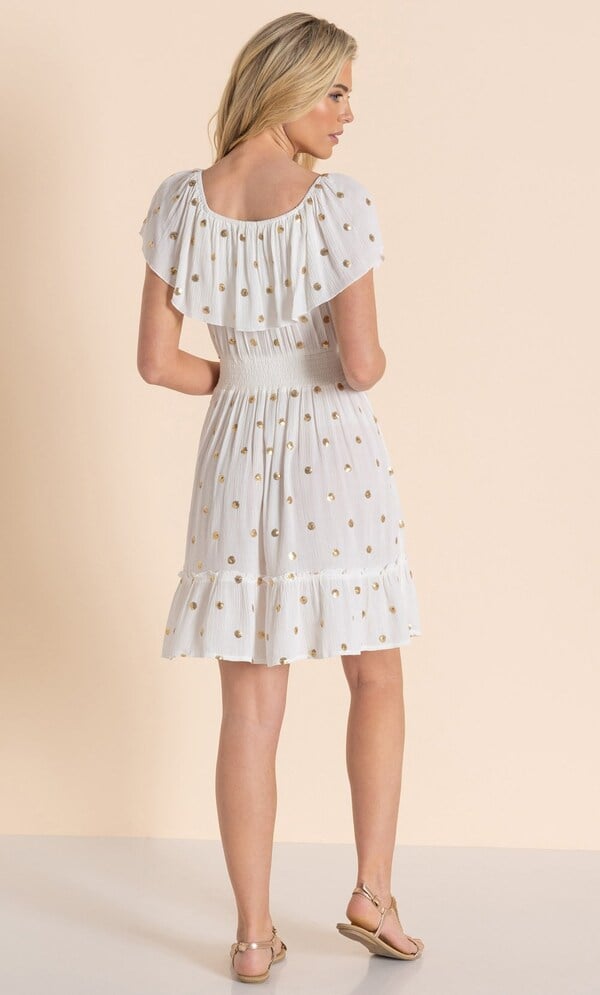 Embellished Spot Dress