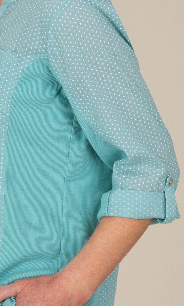 Anna Rose Spot Print Cotton Blouse