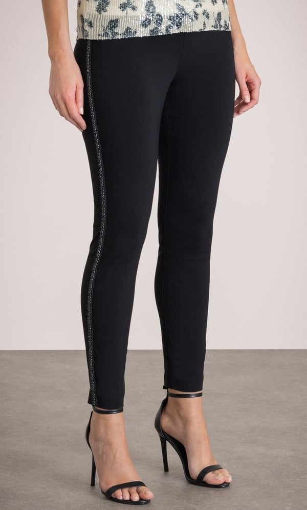 Embellished Slim Leg Trousers