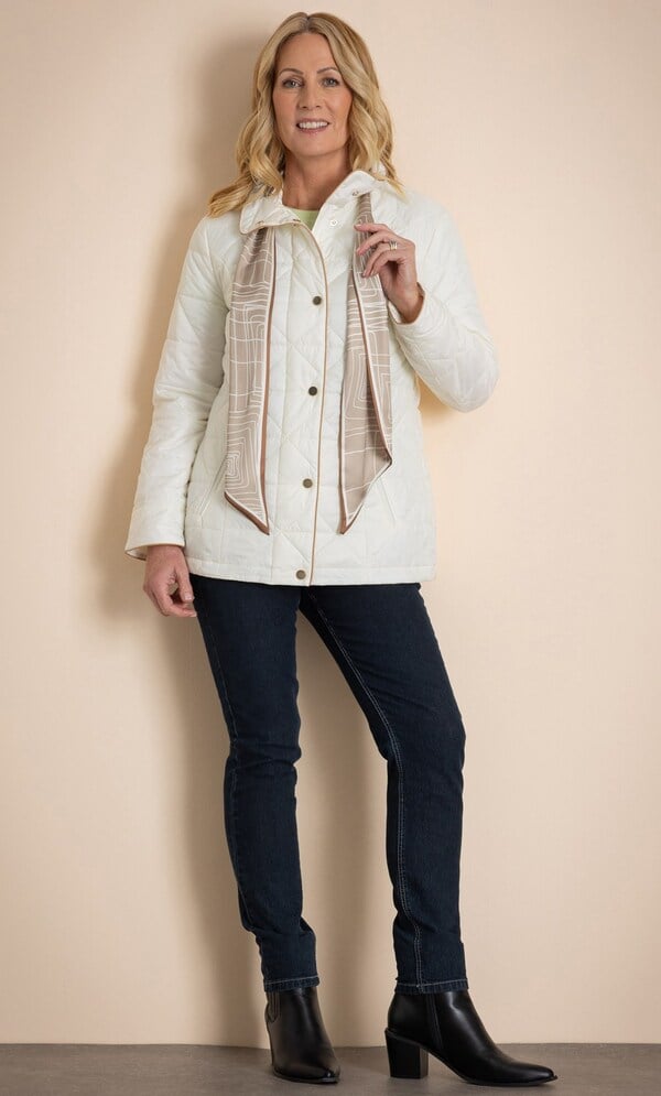 Anna Rose Scarf Trim Jacket