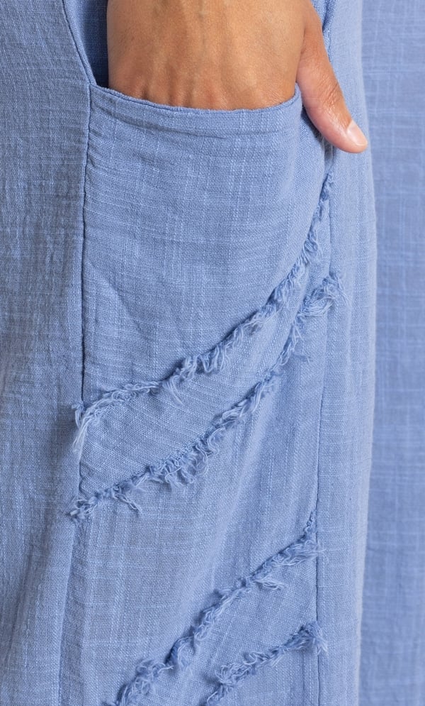 Wide Leg Cropped Cotton Trousers
