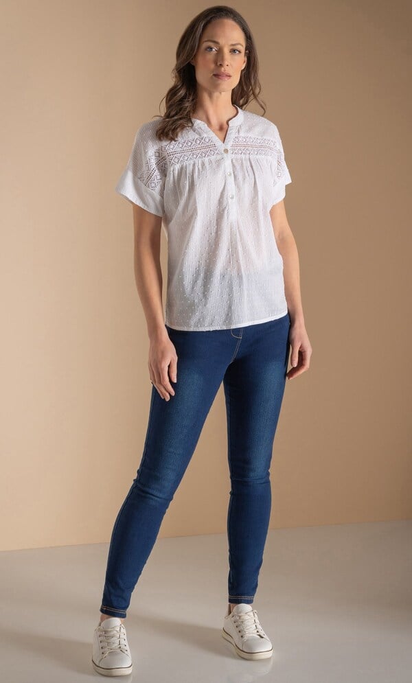 Stripe Dobby Cotton Top