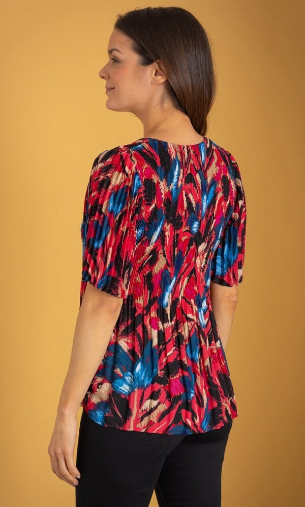 Print Pleated Top