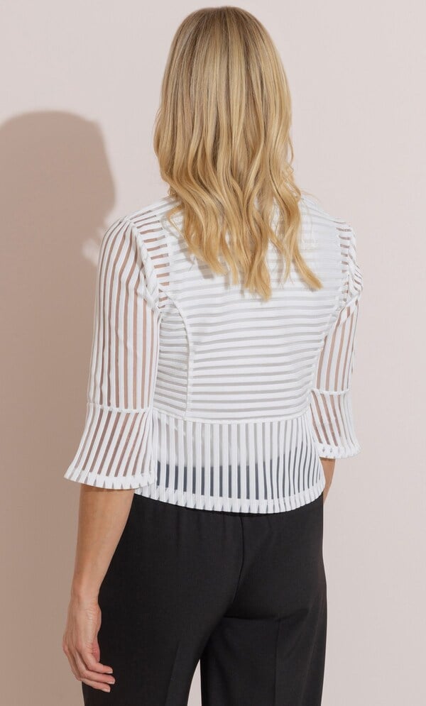 Anna Rose Striped Peplum Jacket