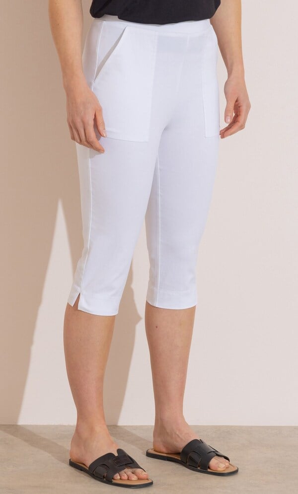Stretch Pull On Capri Trousers