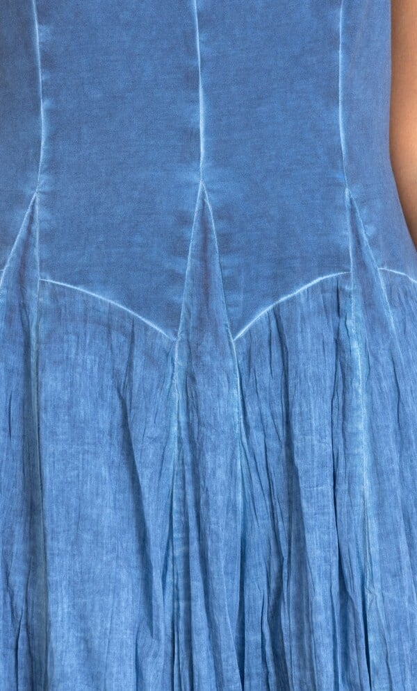 Sleeveless Cotton Blend Parachute Dress