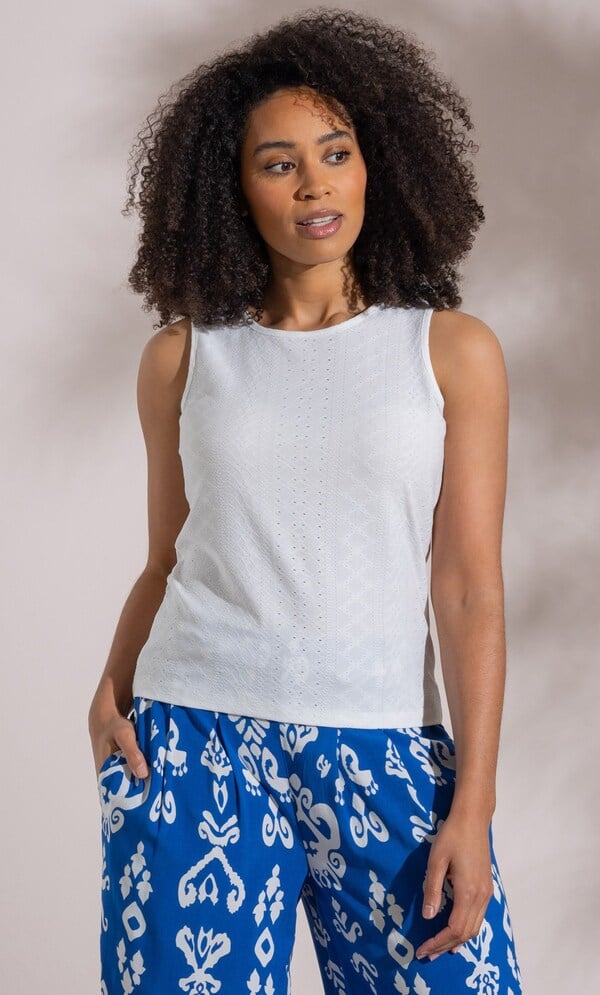 Sleeveless Textured Top