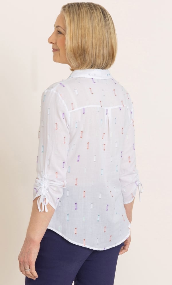 Anna Rose Cotton Blend Shimmer Blouse