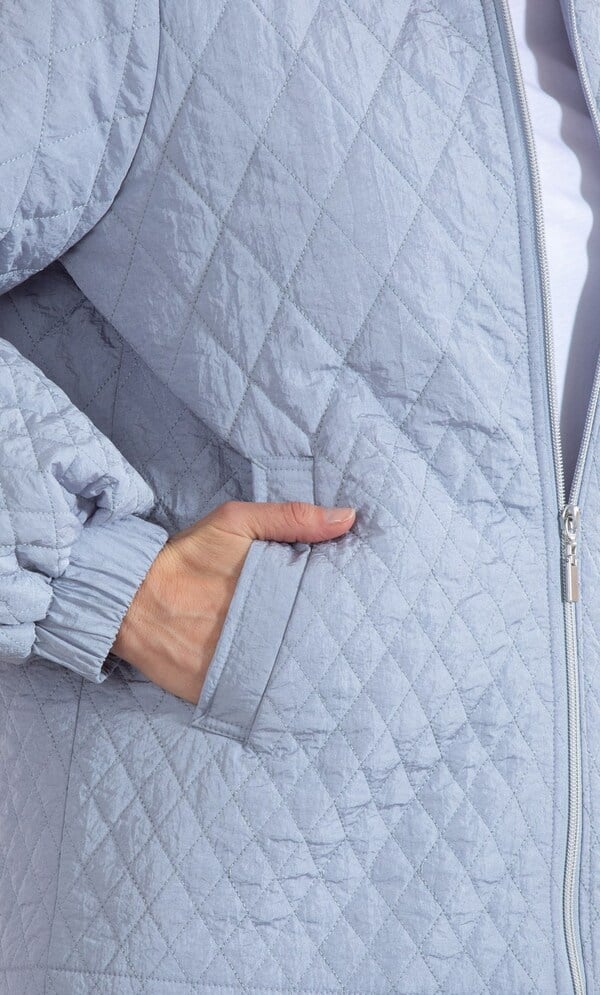 Diamond Quilted Zip Jacket