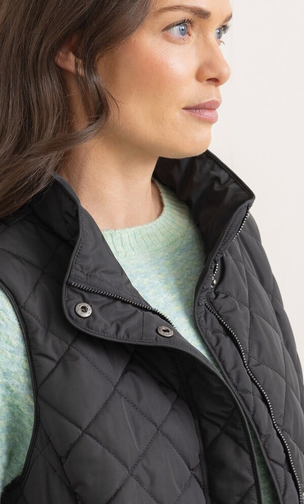 Longline Belted Quilted Gilet