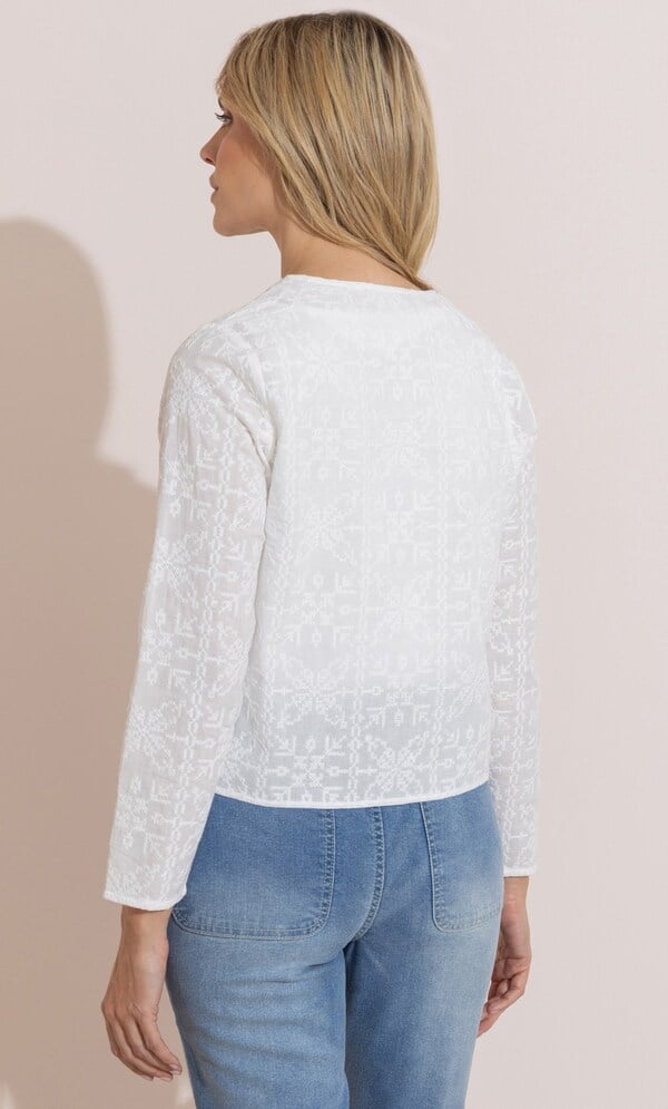 Embroidered Cotton Tie Cover Up