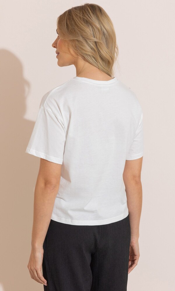 Embellished Leaf Sequin T-Shirt