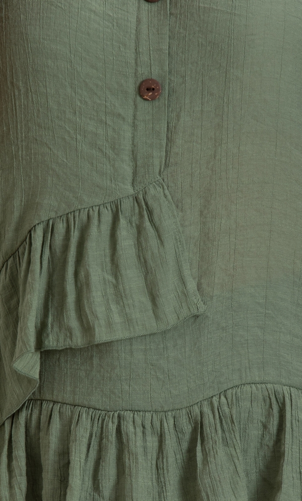 Frill Trim Short Sleeve Top