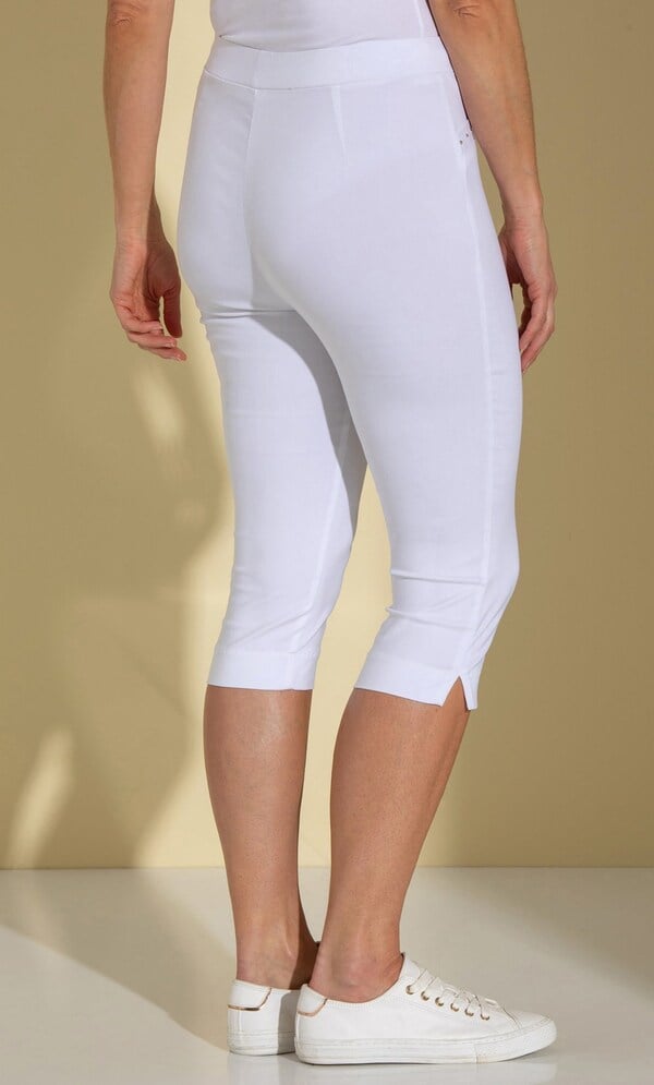 Embellished Pull On Stretch Cropped Trousers