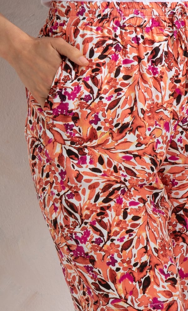 Floral Printed Pull On Shorts