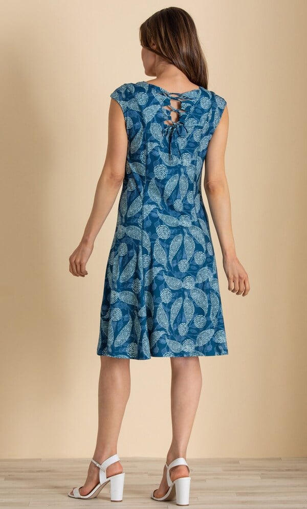 Printed Panelled Jersey Dress