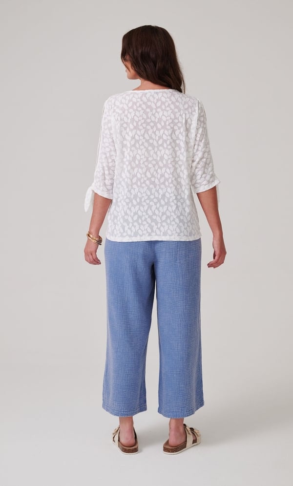 Burnout Jersey Tie Cuff Top