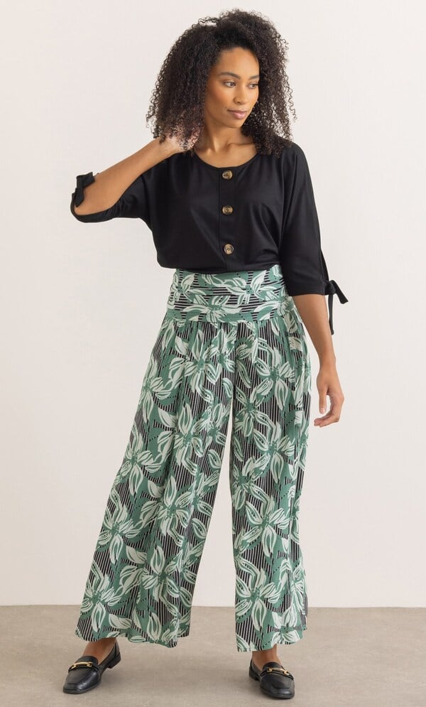 Floral Printed Palazzo Trousers