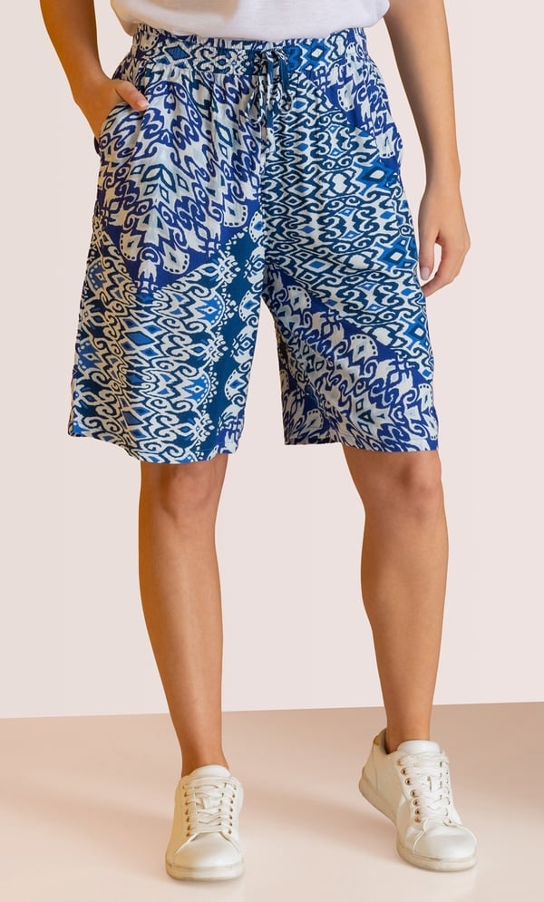 Printed Pull On Bermuda Shorts