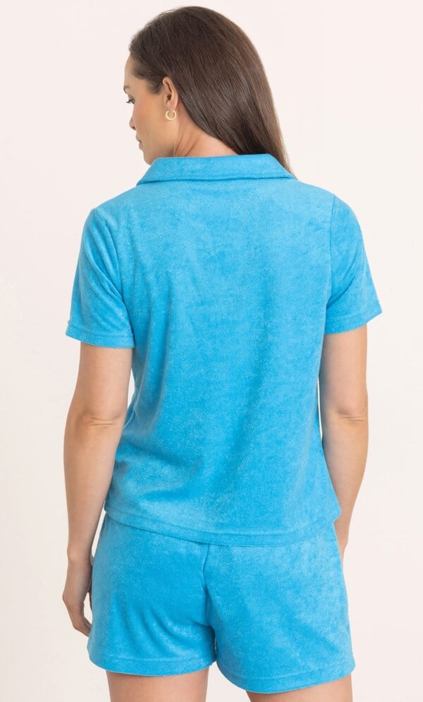 Short Sleeve Towelling Top