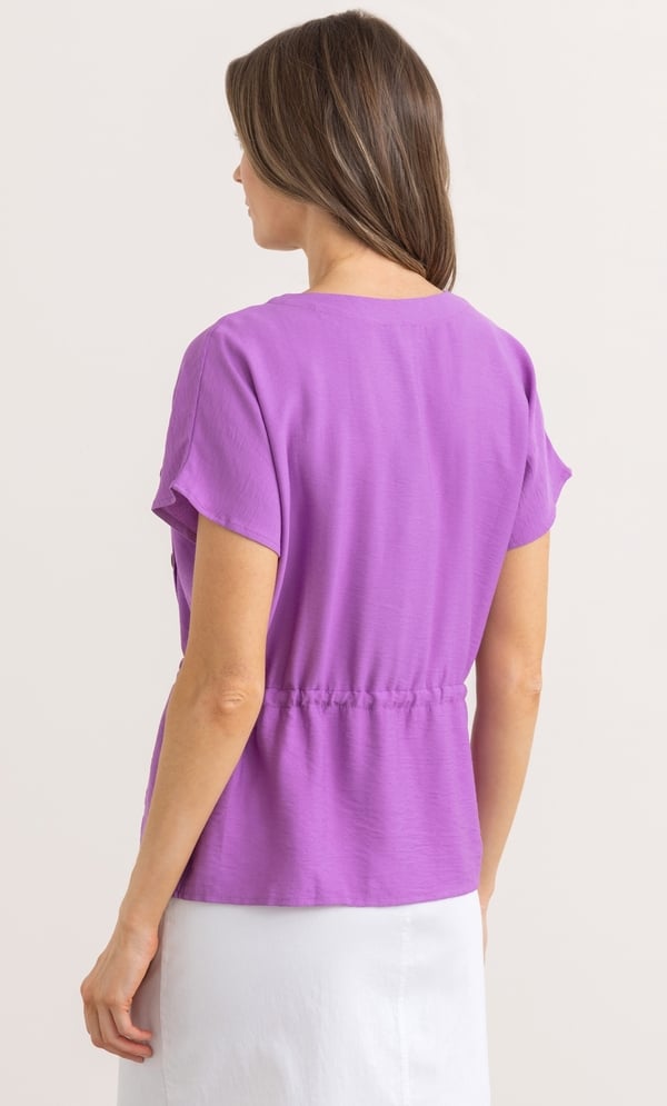 Tie Waist Short Sleeve Top