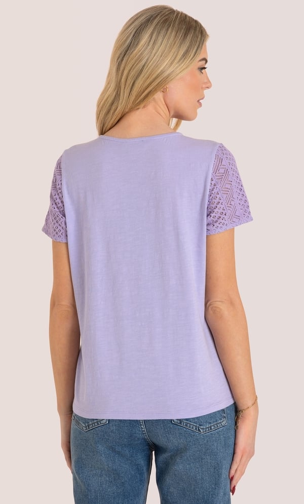 Lace Trim Jersey Top
