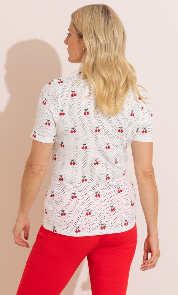 Anna Rose Embroidered Cherry Blouse