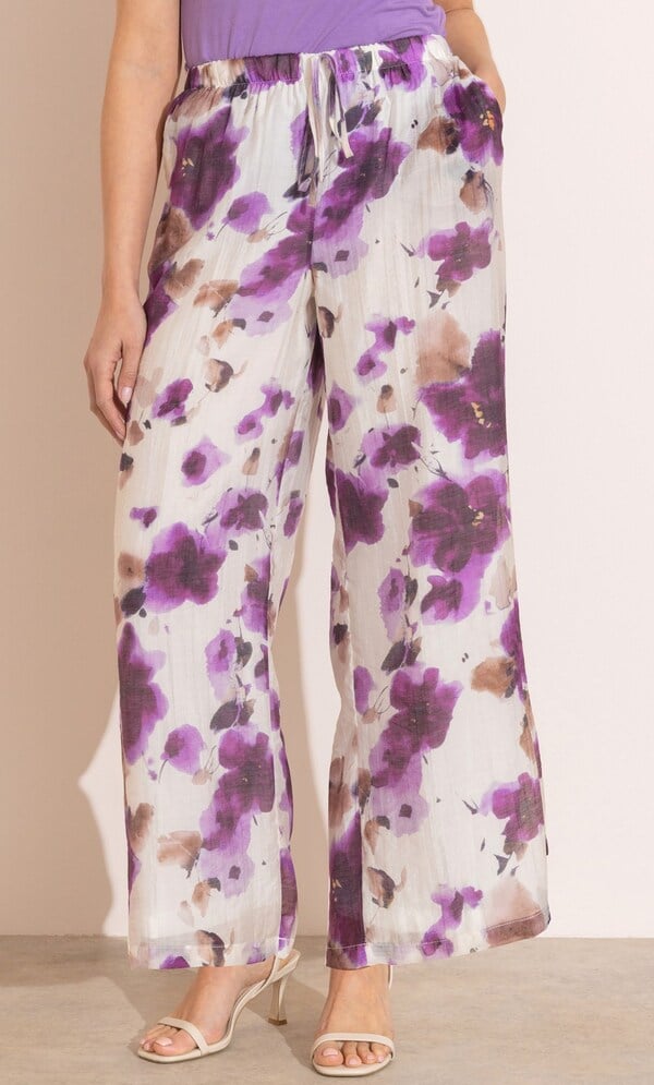 Floral Printed Straight Leg Trousers