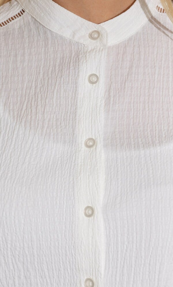 Seersucker Sleeveless Blouse