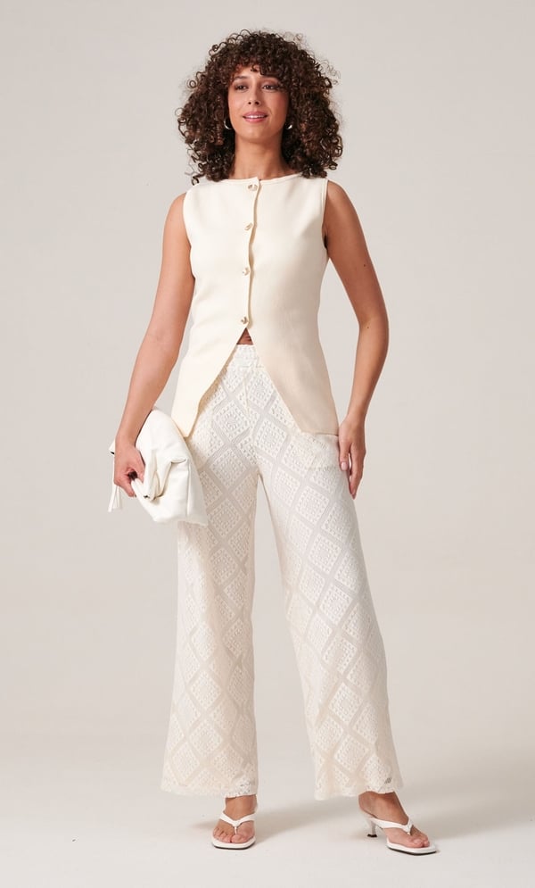 Diamond Lace Pull On Trousers