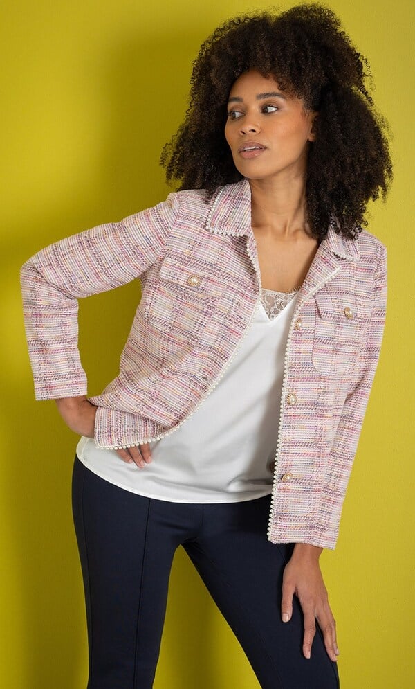 Embellished Shimmer Textured Jacket