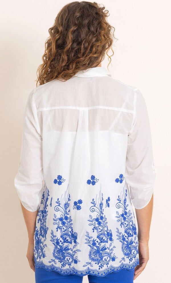 Anna Rose Embroidered Cotton Blouse