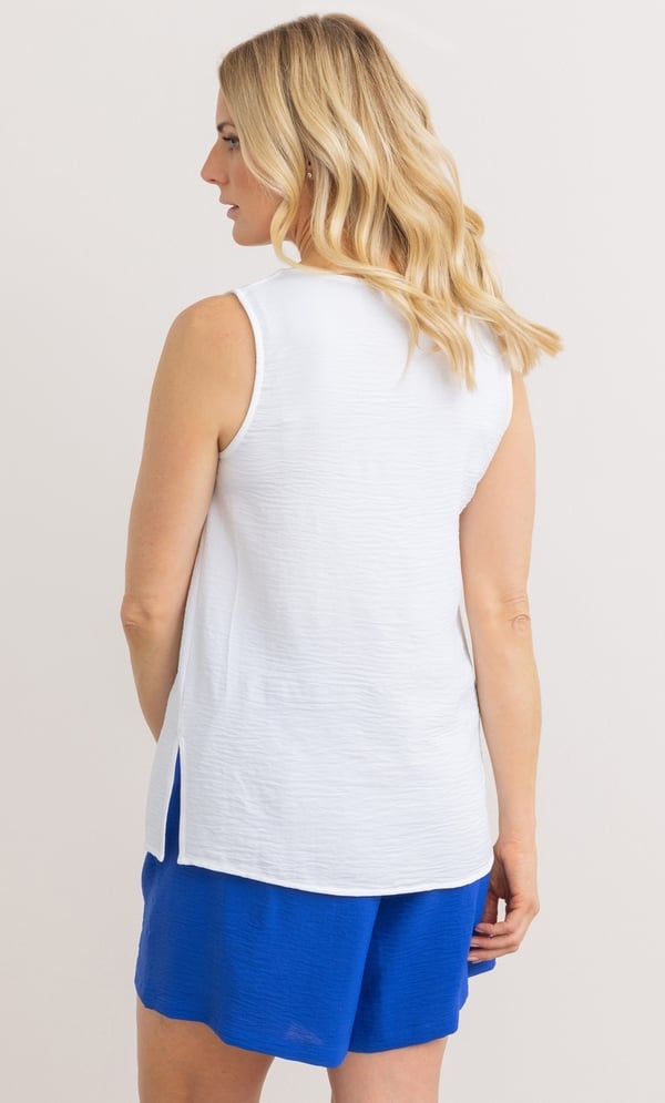 Sleeveless V Neck Top
