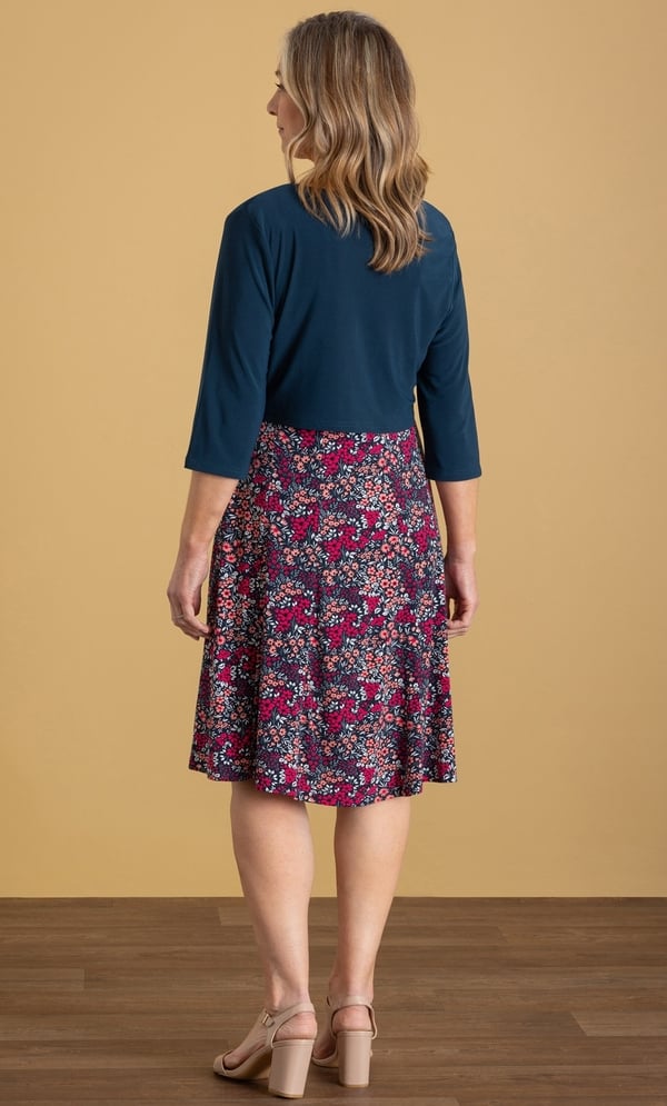 Anna Rose Garden Print Dress With Cover Up