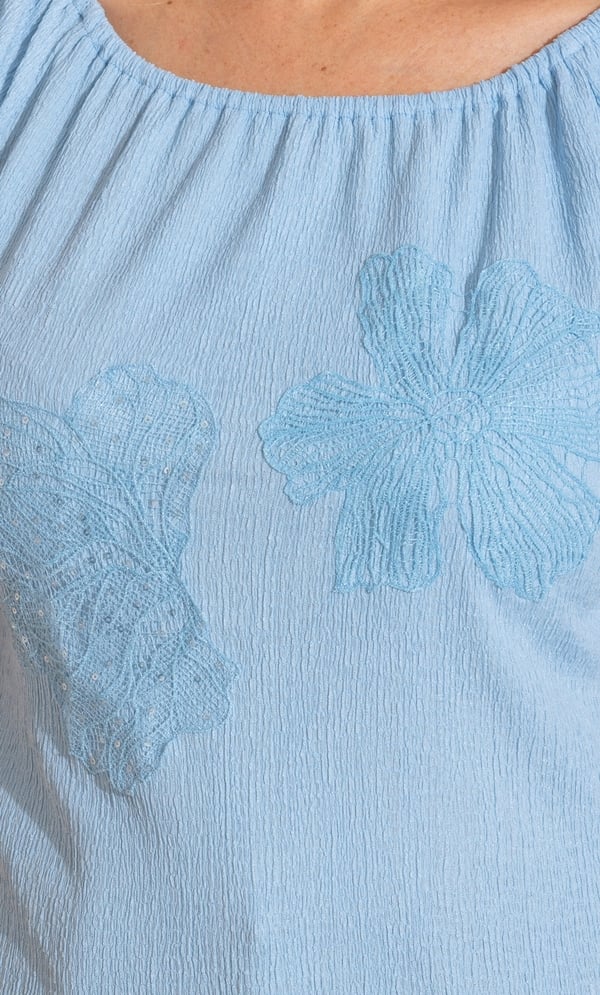 Anna Rose Floral Applique Top