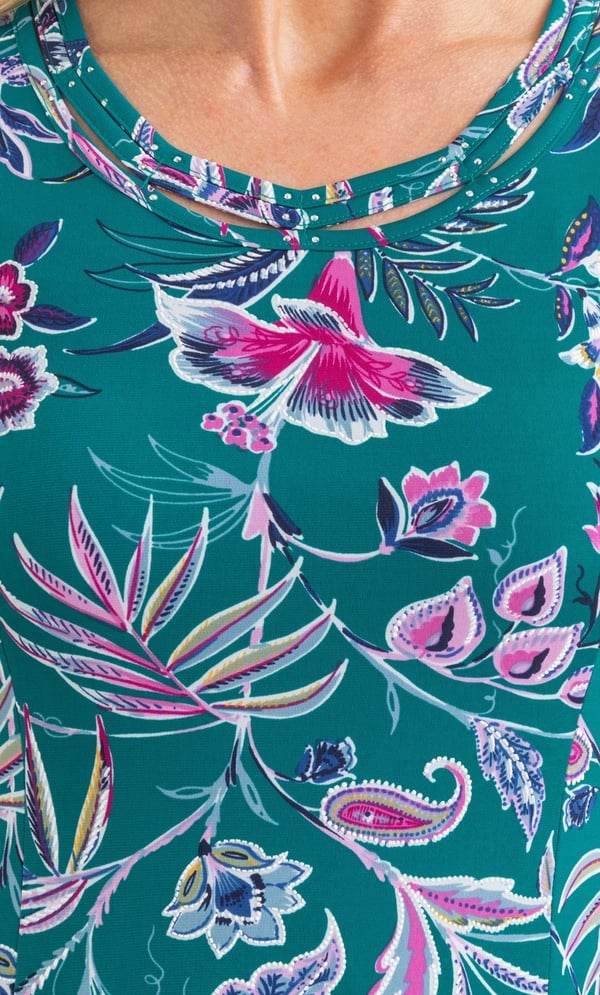 Anna Rose Textured Floral Printed Dress