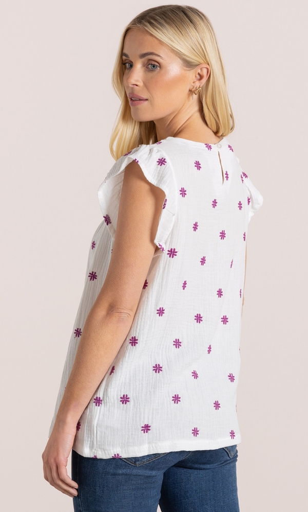 Embroidered Cotton Top