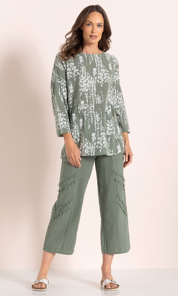 Printed Oversized Cotton Top