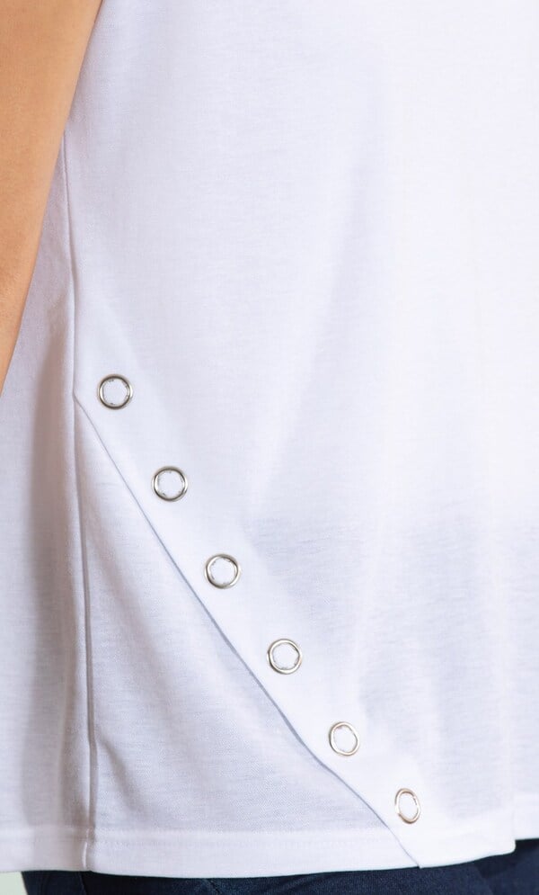 Embellished Short Sleeve Jersey Top
